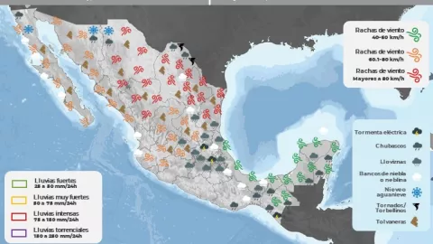 Clima en México 24 de marzo
