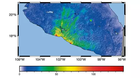 Mapa de simulación sísmica