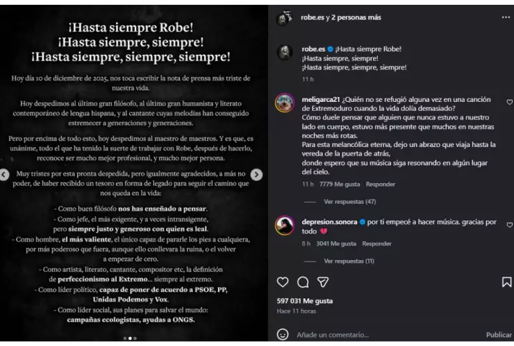 robe iniesta comunicado