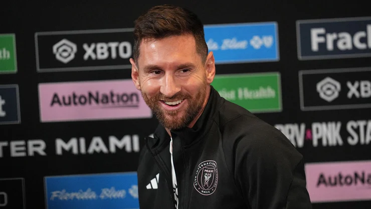 Messi en conferencia de prensa del Inter Miami