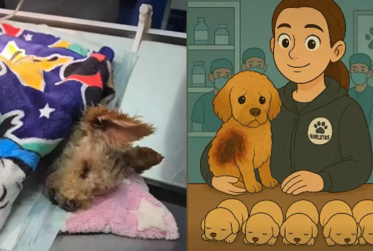 perrita Cereza sobreviviente explosión de pipa en Iztapalapa