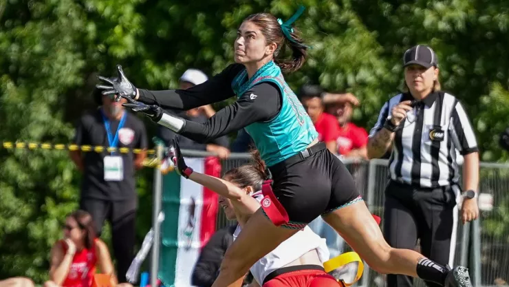 Semifinal Seleccion Mexicana femenil Tochito en el Mundial de flag football 2024