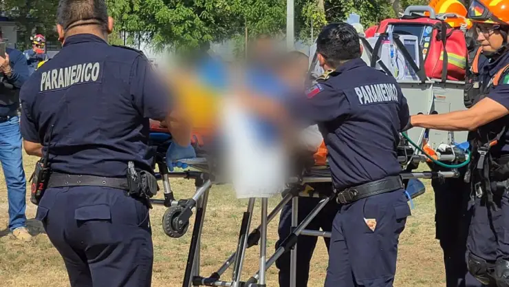 TRASLADAN DE EMERGENCIA EN HELICÓPTERO A CICLISTA QUE SUFRIÓ ACCIDENTE EN VALLADOLID.