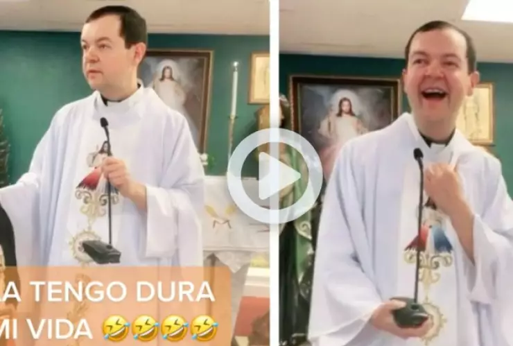Sacerdote alburea a todos en pleno sermón… Y no se da cuenta