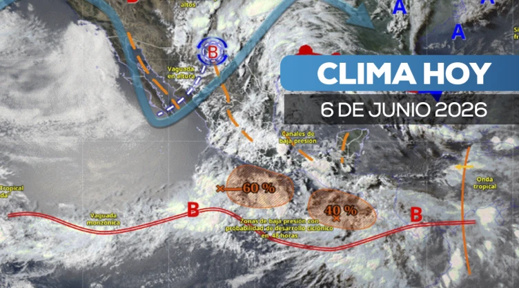 Clima en México 6 de junio 2026; temporal de lluvias afecta a todo el país