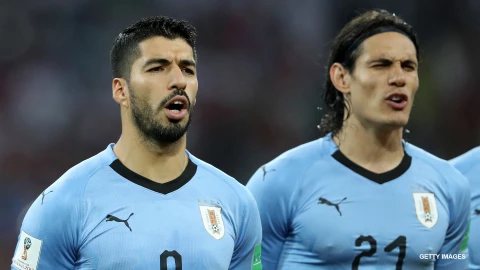 Luis Suárez y Edison Cavani