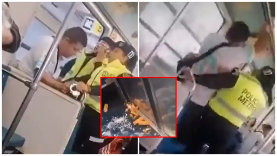 Vendedor de merengues desalojado en Metro de CDMX.