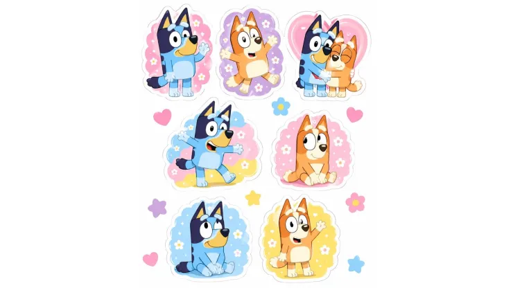 Bluey y Bingo stickers
