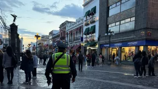 Cierre en el Centro Histórico de Puebla hoy