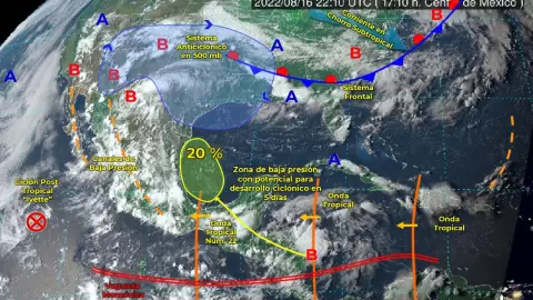 Clima en Quintana Roo, Yucatán y Campeche el 17 de agosto de 2022