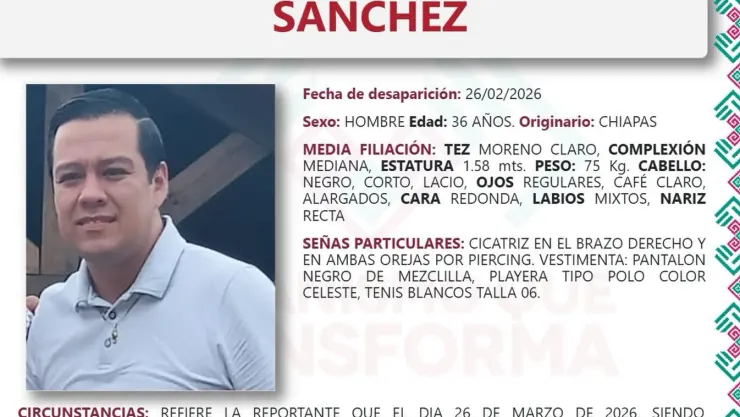 Cristian Raúl Morales Sánchez desaparecido