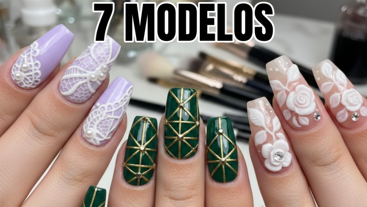 7 modelos de uñas con relieve que te sacarán de apuros si no sabes qué hacerte