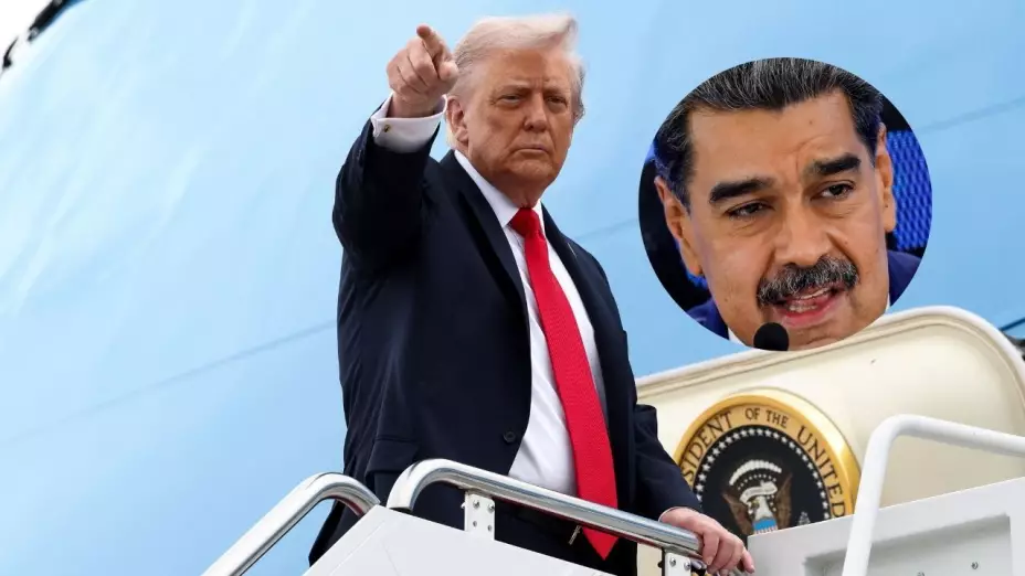 Fotos de Donald Trump y Nicolás Maduro.