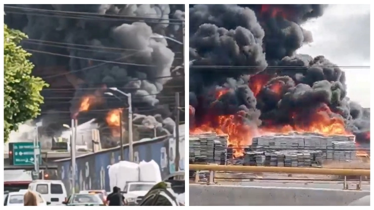 ¡URGENTE! Emergencia en San Luis Potosí: Fuerte incendio provoca evacuaciones y cierres viales; autoridades en alerta