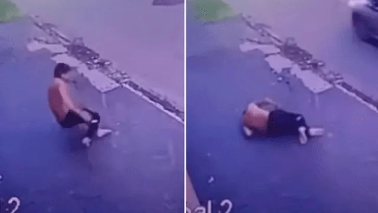 ladrón se rompe los tobillos