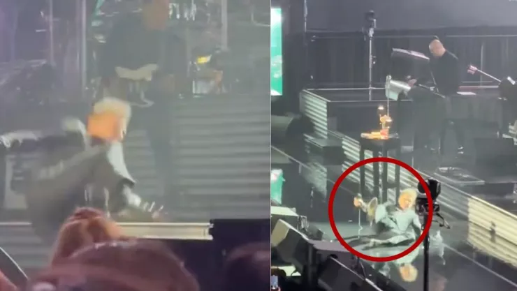 Luis Miguel se cae en pleno concierto