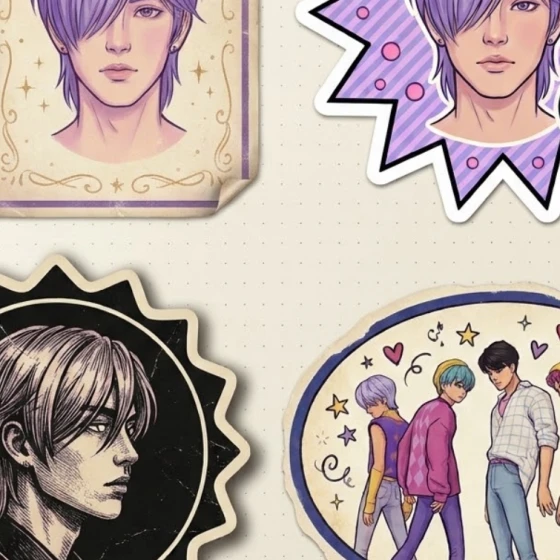 4 ideas de stickers de Saja Boys tipo retro para decorar lo que quieras como los verdaderos fans de KPop Demon Hunters