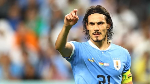 Edinson Cavani, delantero de Uruguay en Qatar 2022