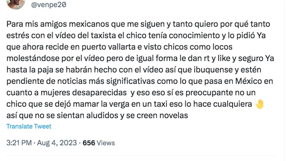 Taxista de Cancún en video para OnlyFans con peruano tenia conocimiento