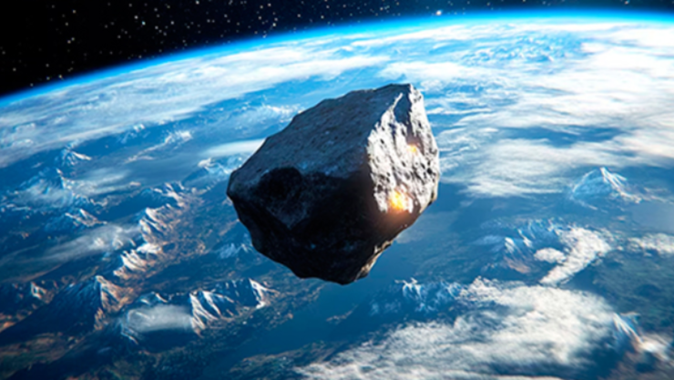 Asteroide acercándose a la tierra