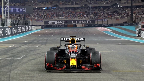 Max Verstappen en Abu Dabi