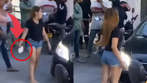 VIDEO: “¡Eso le pasa por infiel!” Joven descubre a su papá con otra mujer y le destroza el coche