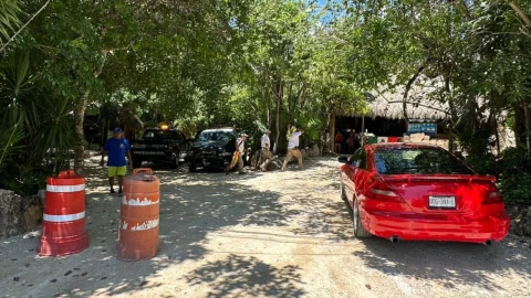 Cenote Azul turista muere clavado Playa del Carmen