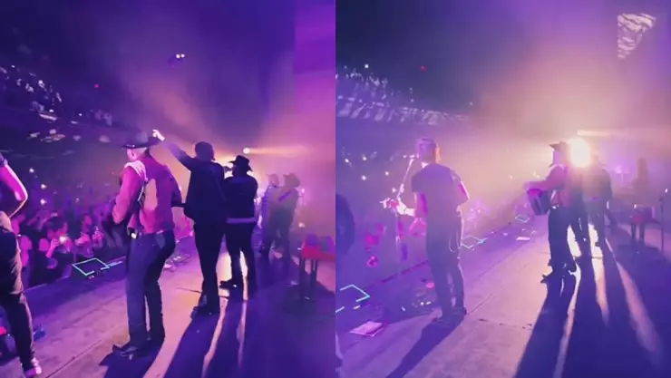VIDEO Morat y Grupo Frontera cantan No Se Va en concierto