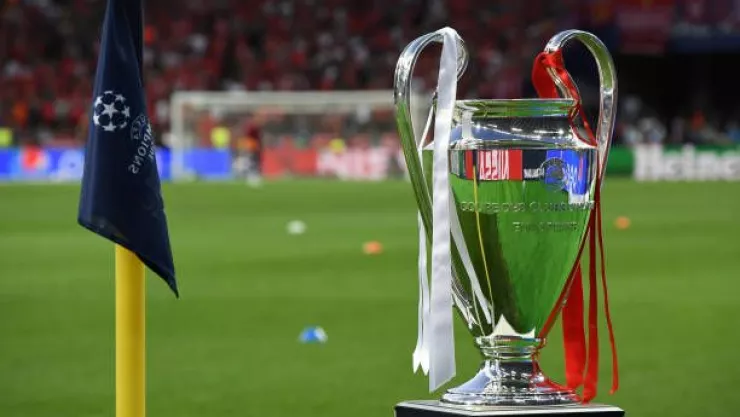 the-uefa-champions-league-trophy-is-displayed-prior-to-the-uefa-picture-id964807822