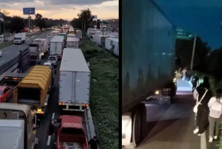 Caos y desesperación por bloqueo en carretera México-Querétaro hoy 23 de julio 2025