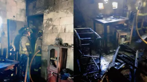 Sofocan incendio en casa habitacional de la Zona Continental de Isla Mujeres