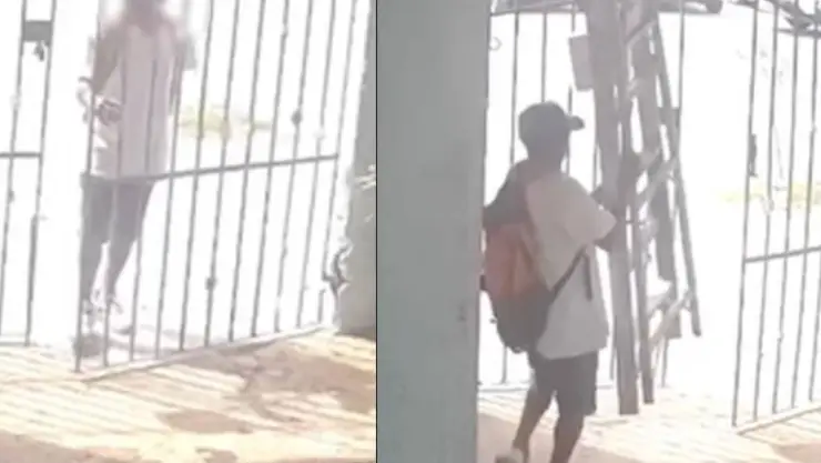 Sujeto ROBA escalera en vivienda de Kanasín, así fue captado