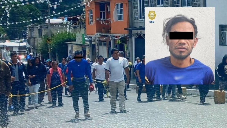 Un presunto ladrón fue amarrado por vecinos de Cuajimalpa.