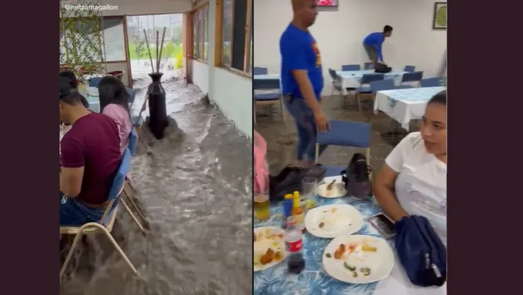 Se inunda fiesta en México, pero no se van