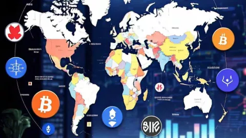 Mapa del mundo con los países con mayor índice de adopción de criptomonedas.
