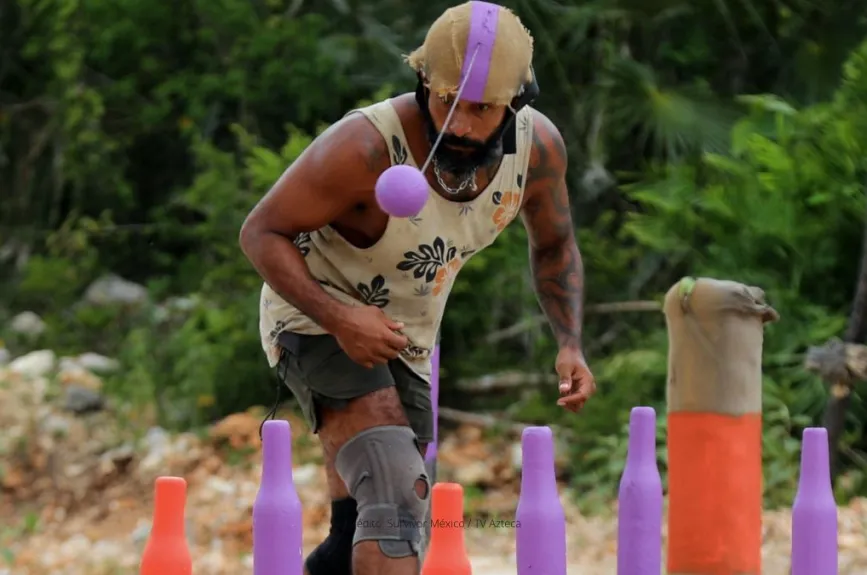 Tenían que derribar los objetivos con el casco en Survivor México 2023.