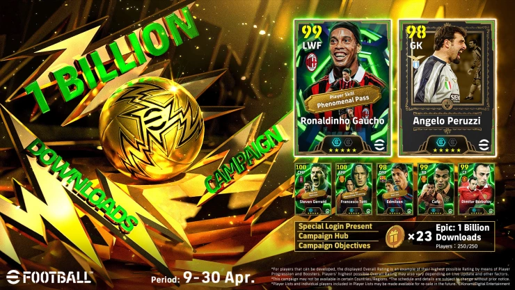 Efootball llega al billón de descargas