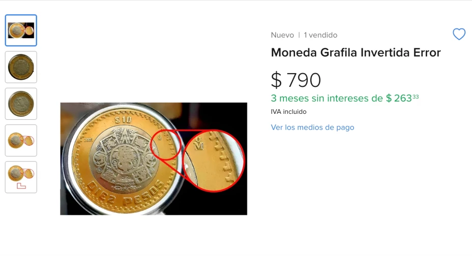 La moneda grafila invertida que buscan los coleccionistas