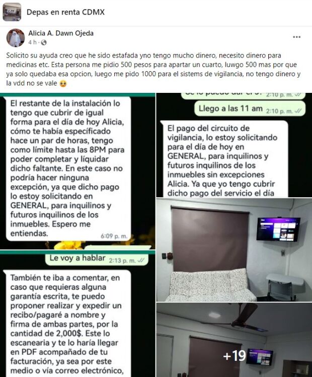 Estafa de renta en CDMX