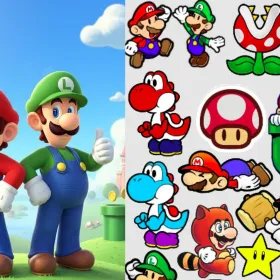 Super Mario Bros Plantillas de stickers para imprimir y decorar de Mario y Luigi.jpg