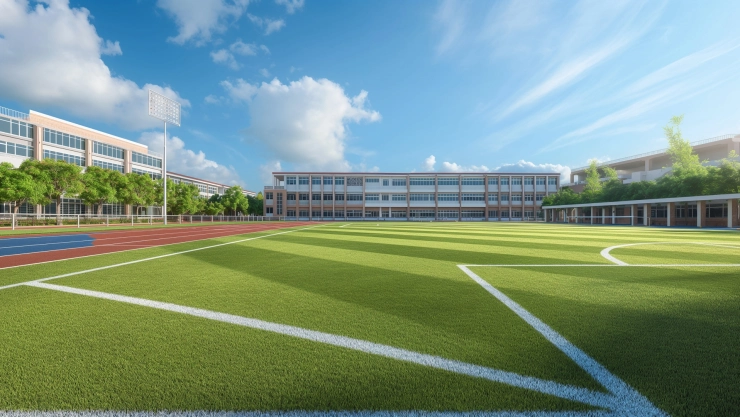 Cancha de fútbol en escuela de California