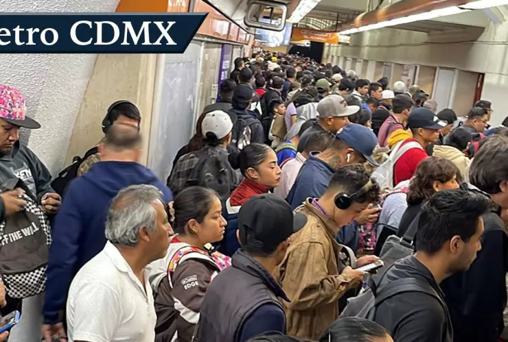 Se registran aglomeraciones en la Línea 2 del Metro CDMX hoy 11 de septiembre de 2023.