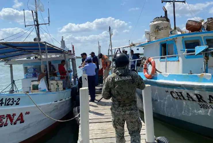 Aseguran embarcación por fesca furtiva en la costa yucateca