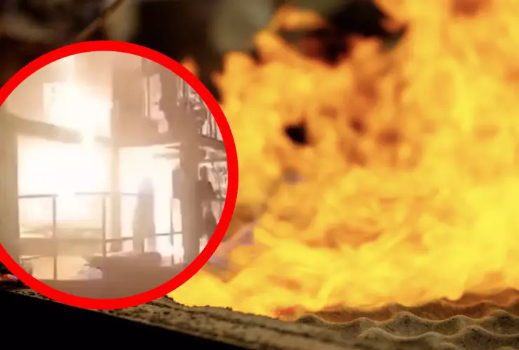 VIDEO SENSIBLE: Momento exacto en que trabajadores mueren calcinados por hierro fundido en una fábrica