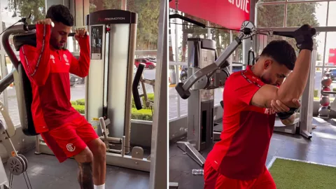 Alexis Vega entrenando