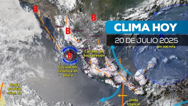 Clima en México el domingo 20 julio 2025.
