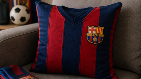 Funda para cojín con playera de fútbol