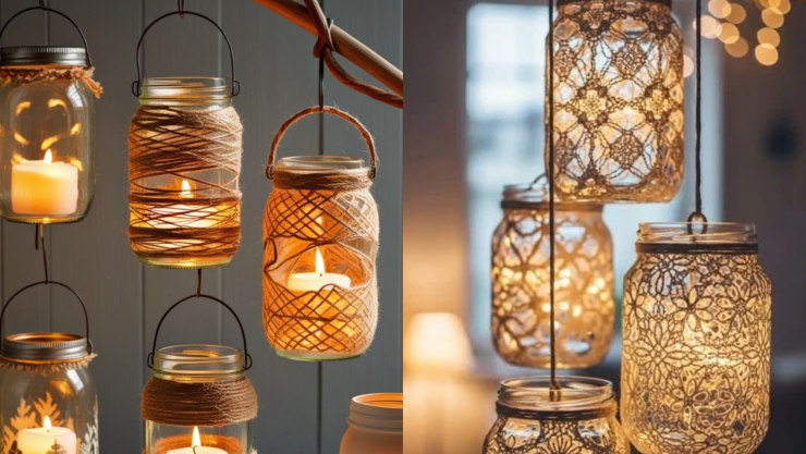 Lámparas DIY Cómo transformar frascos de café vacíos con luces LED