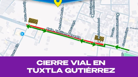 Calle cerrada Tuxtla
