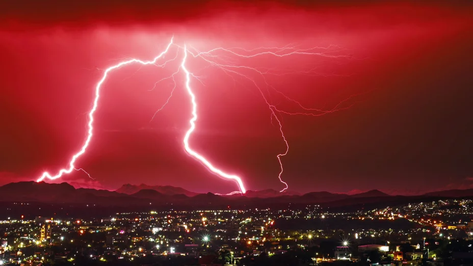 Rayos en Culiacán, Sinaloa.